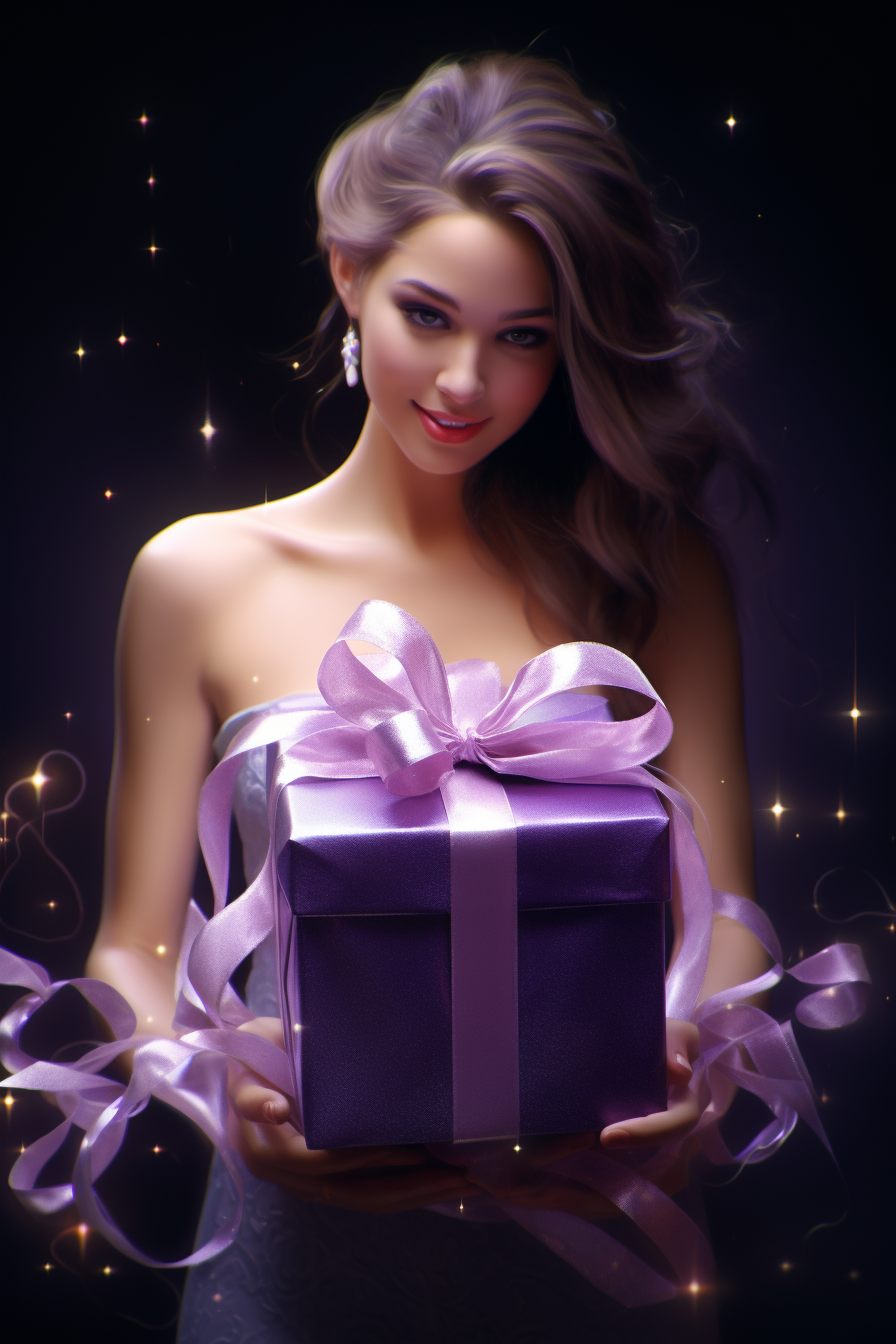 Woman with Beauty in a Box